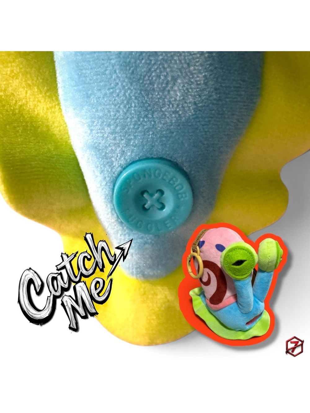 Fuggler x SpongeBob SquarePants Catch Me Gary the Snail 5in Plush Keychain ZURU